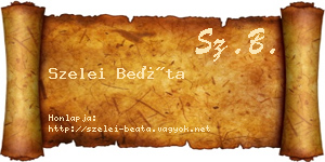 Szelei Beáta névjegykártya